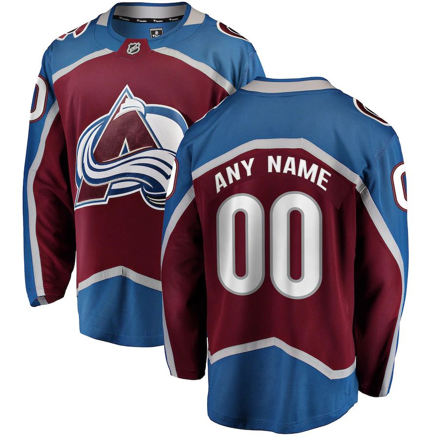 Men Colorado Avalanche Fanatics Branded Maroon Home Breakaway Custom NHL Jersey->colorado avalanche->NHL Jersey
